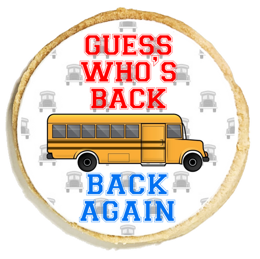 Guess Who's Back Bus Driver Cookies