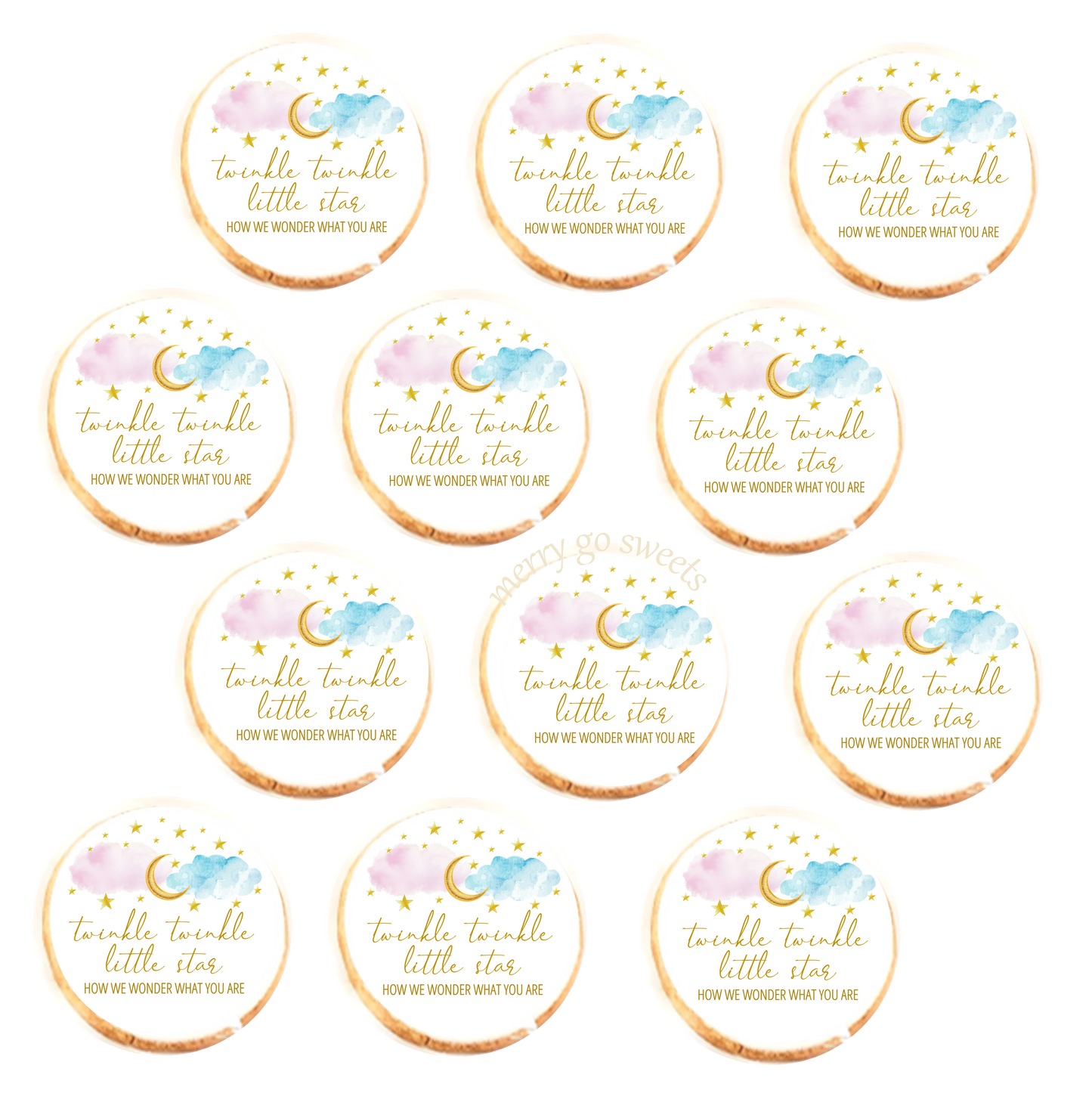 Twinkle Twinkle Little Star Cookies (1 Dozen)