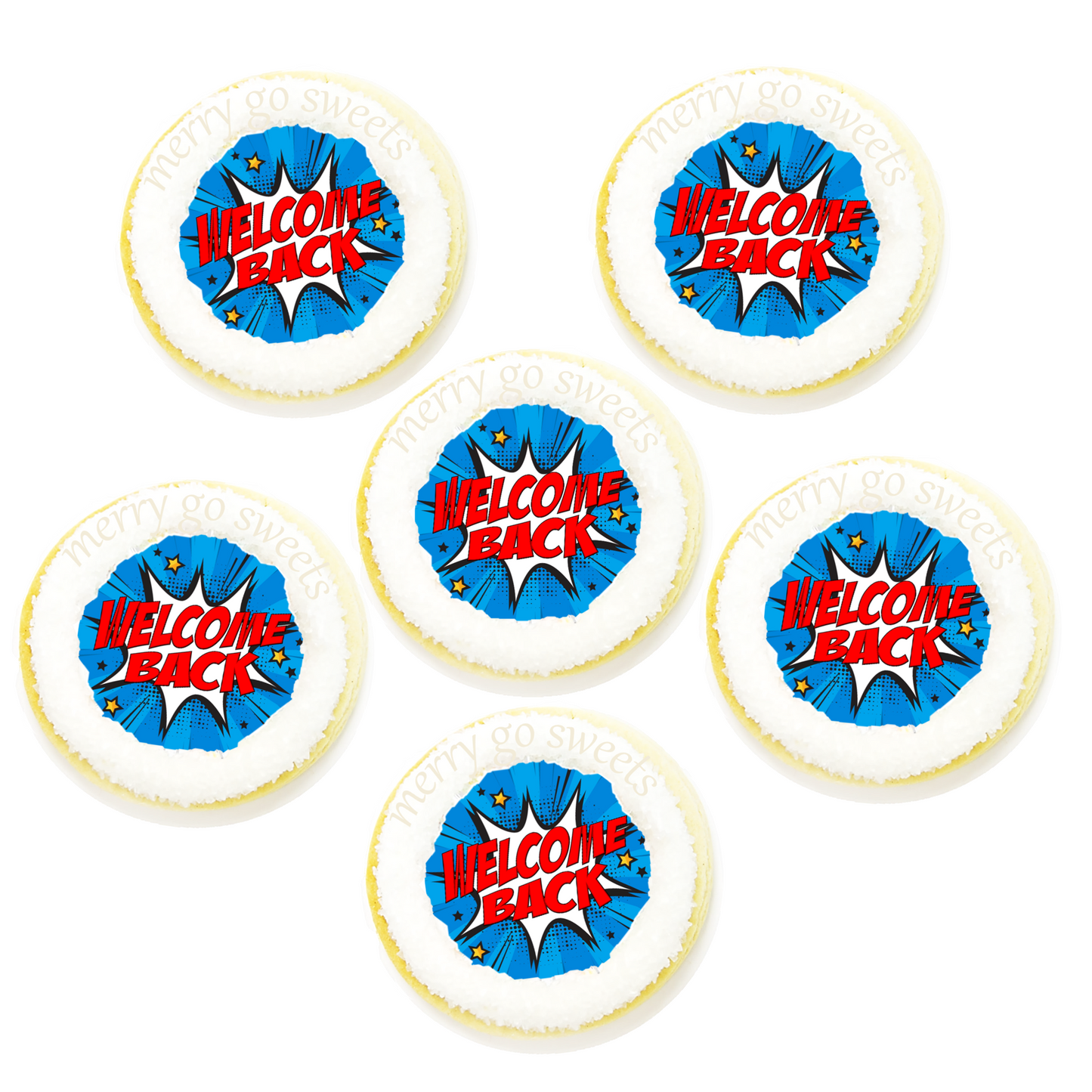 Welcome Back Comic Cookies (1 Dozen)
