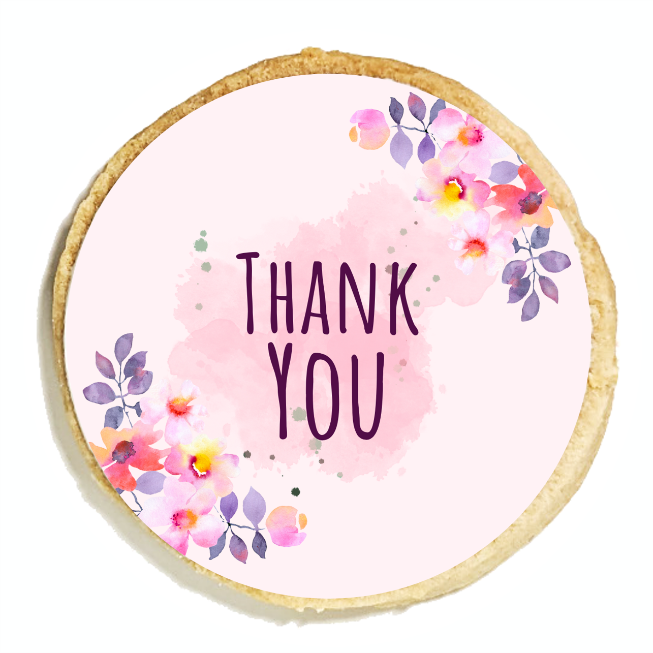 Bright Floral Thank You Cookies