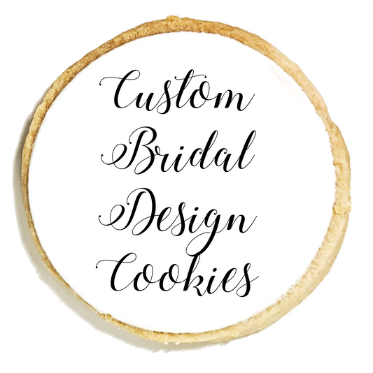 Custom Bridal Design Cookies
