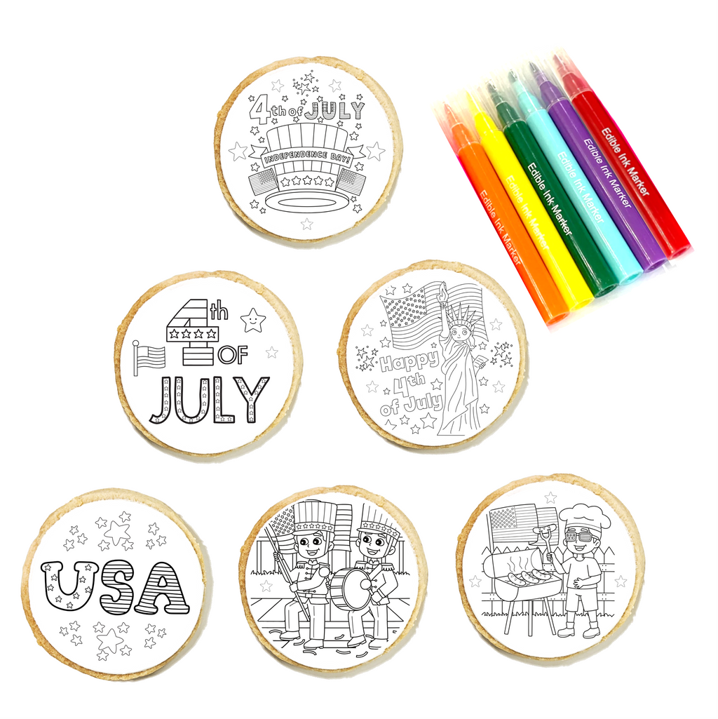 Fourth of July Cookie Coloring Kit