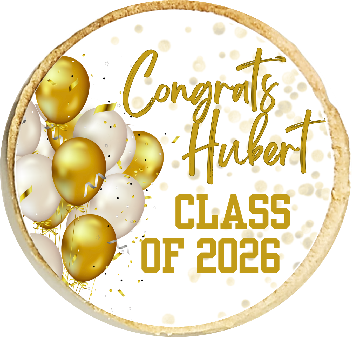 Grad Balloon Confetti Cookies