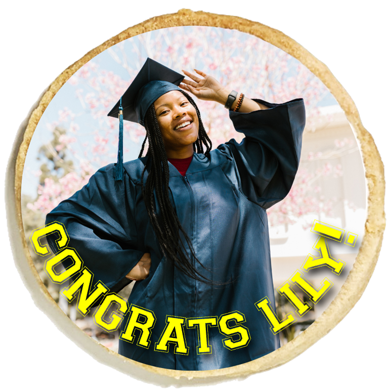 Graduation Photo Custom Name Cookies