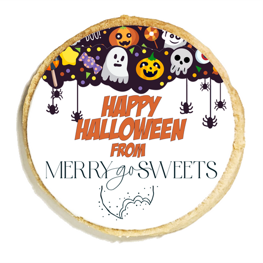 Halloween Cute Candy Corporate Logo Cookies (1 Dozen)