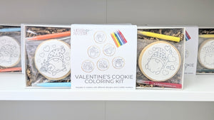 Valentine's Cookie Coloring Kit 6-Pack