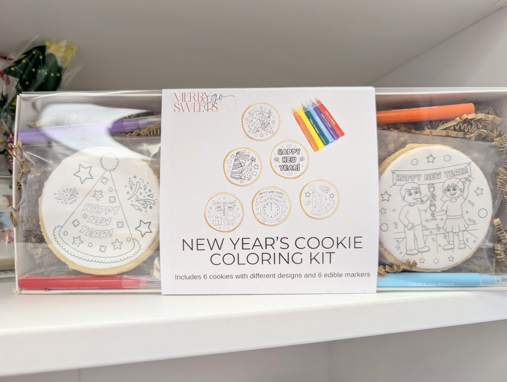 New Year Cookie Coloring Kit 6-Pack