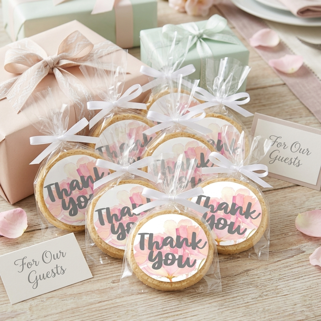 Pink Floral Thank You Cookies