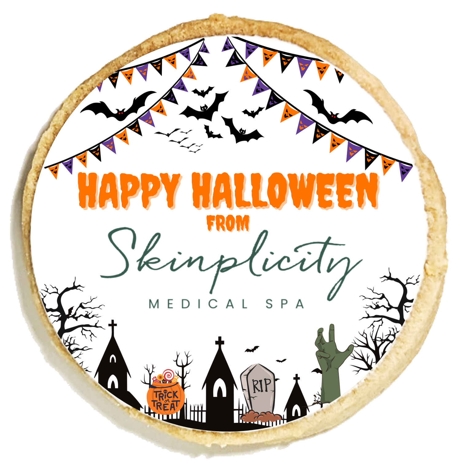 Spooky Halloween Logo Cookies