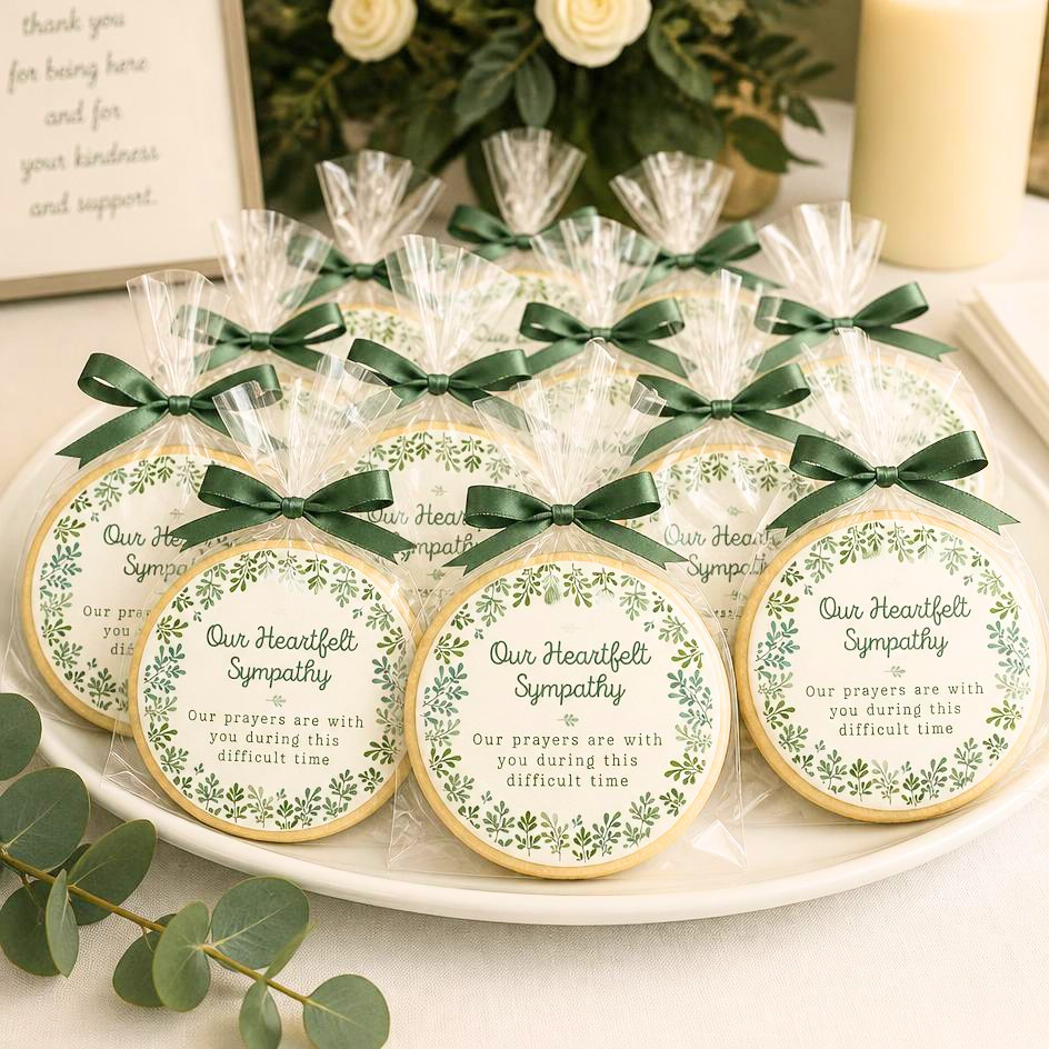 Sympathy Floral Leaves Cookies