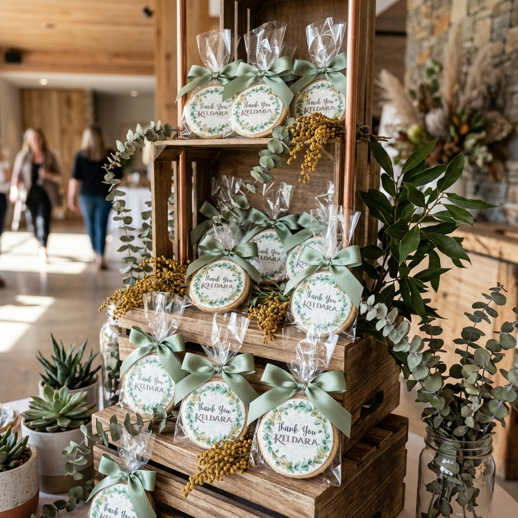 Thank You Logo Greenery Cookies