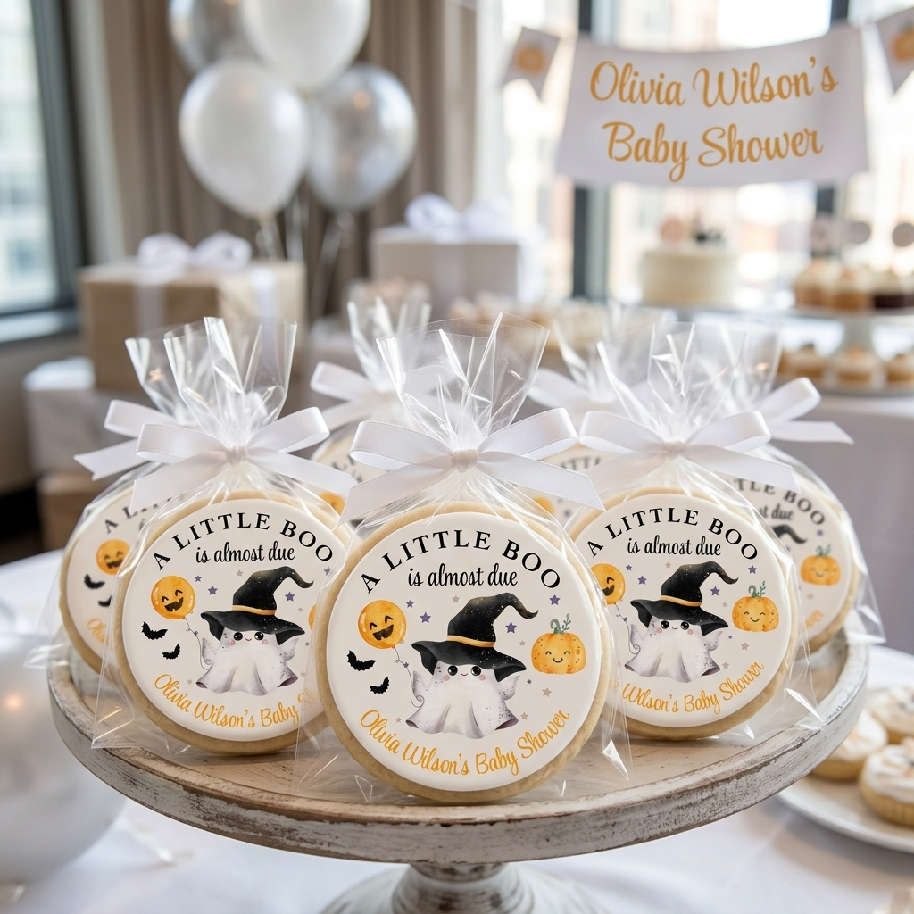 A Little Boo Baby Shower Cookies