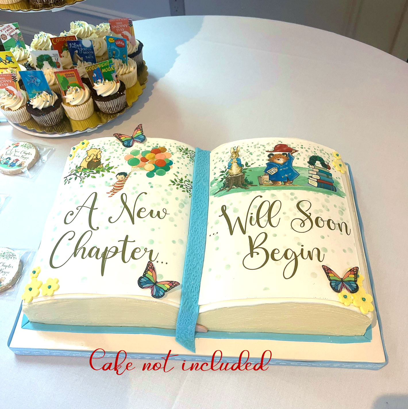 A New Chapter Will Soon Begin Storybook Inspired Cake Topper