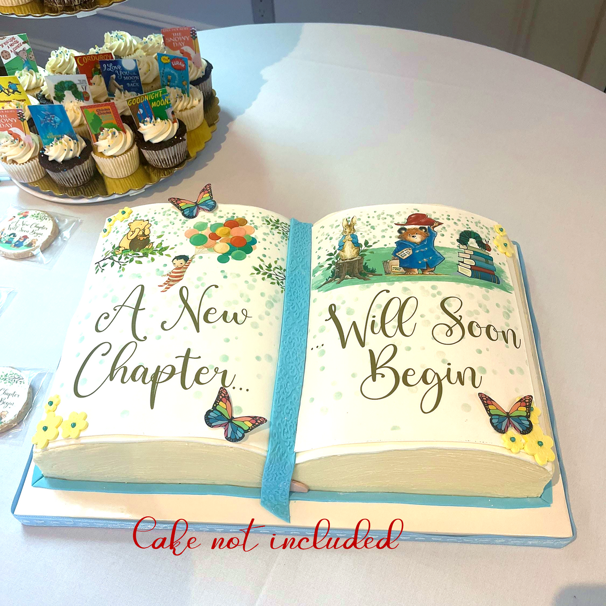 A New Chapter Will Soon Begin Storybook Inspired Cake Topper - 2 sheet ...