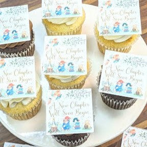 Square Custom Cupcake Toppers (Pre-Cut)