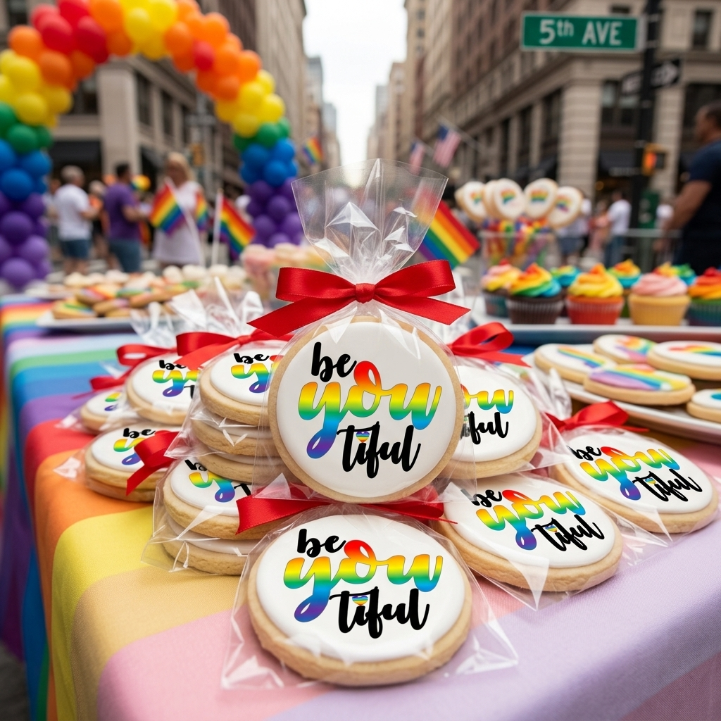 Be-YOU-tiful Rainbow Pride Cookies