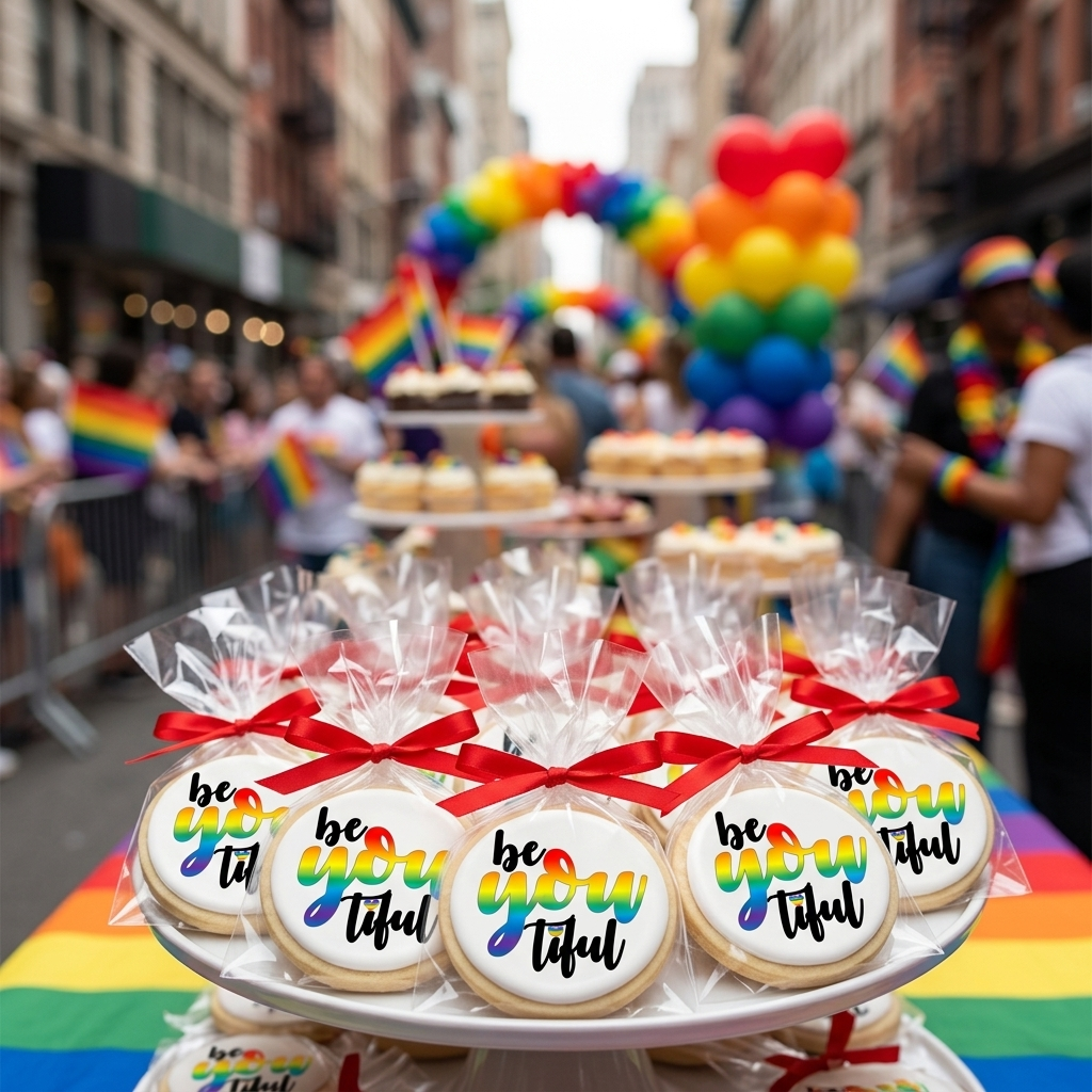 Be-YOU-tiful Rainbow Pride Cookies