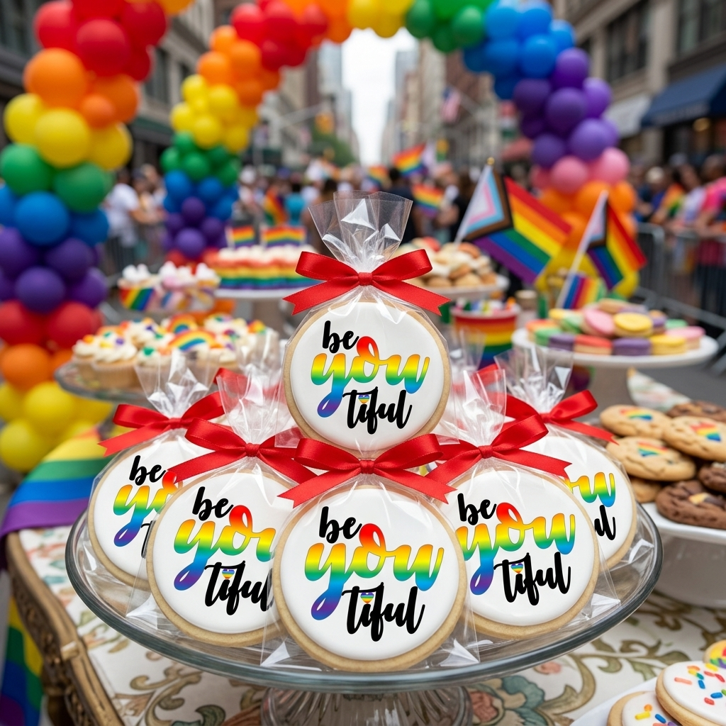 Be-YOU-tiful Rainbow Pride Cookies