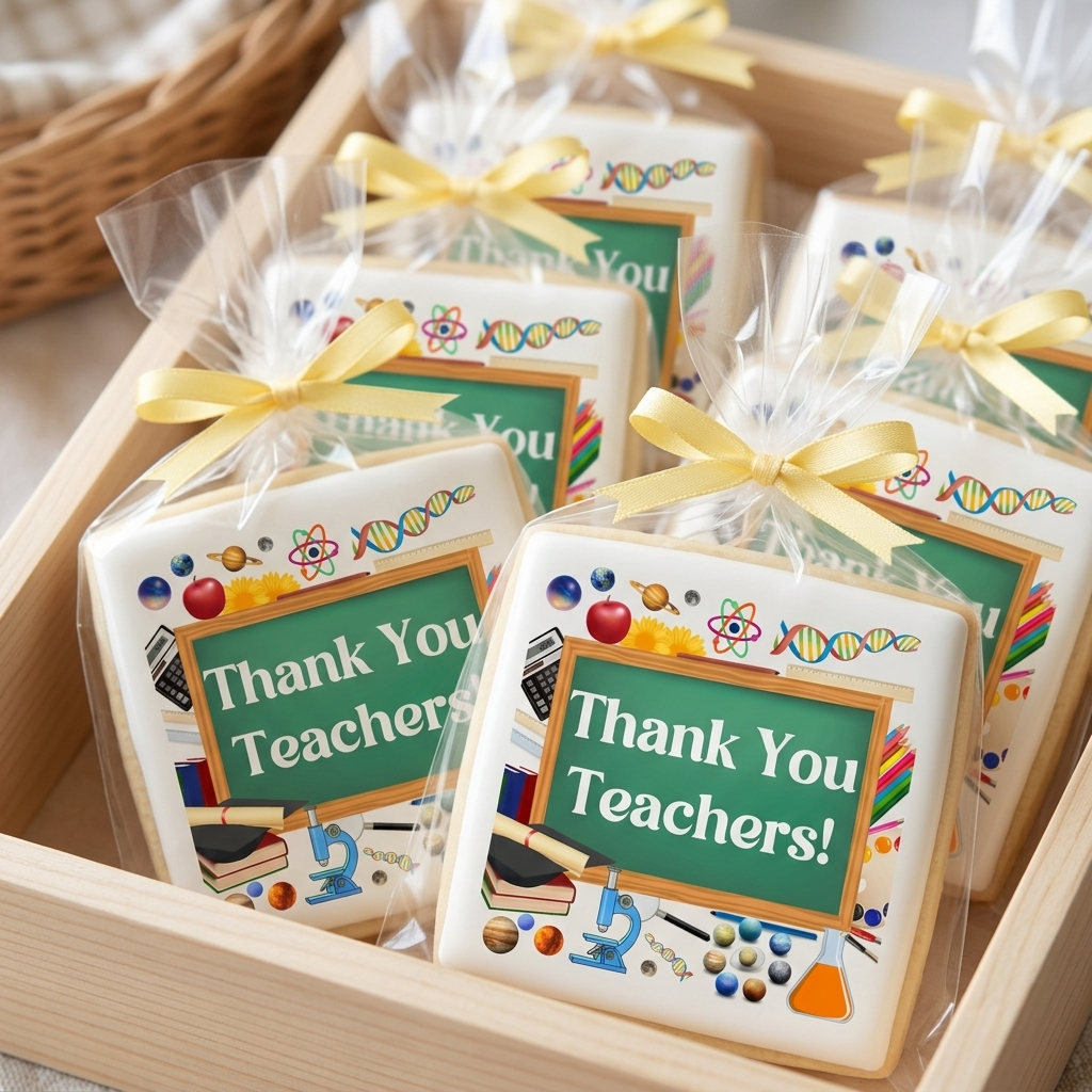 Thank You Teachers Blackboard Cookies