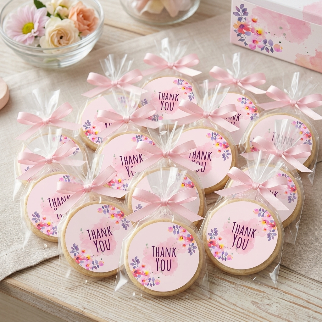 Bright Floral Thank You Cookies