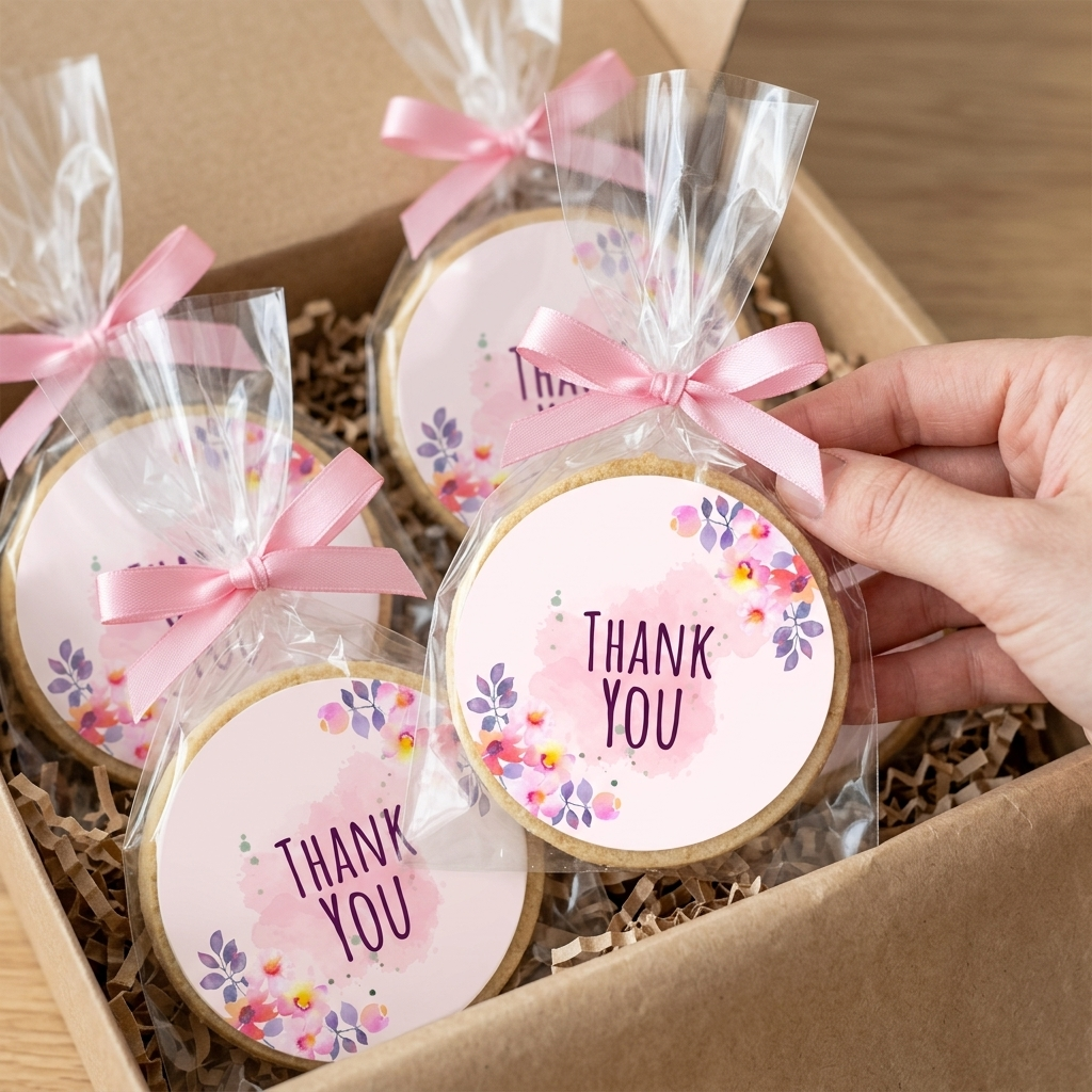 Bright Floral Thank You Cookies