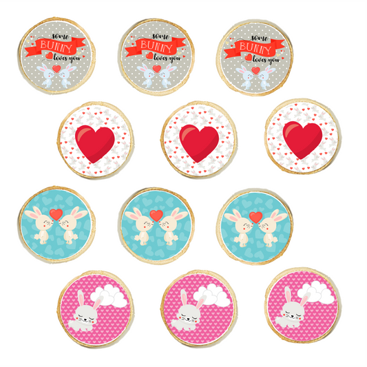 Bunny Valentine's Cookies (1 Dozen)