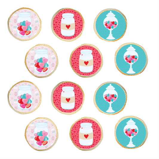 Candy Designs Valentine's Cookies (1 Dozen)