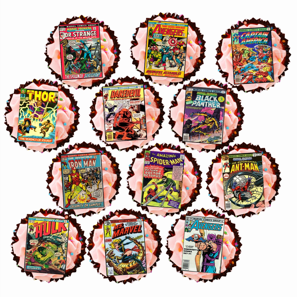 Classic Comic Book Cupcake Toppers