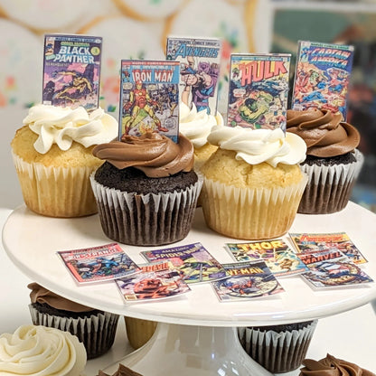 Classic Comic Book Cupcake Toppers