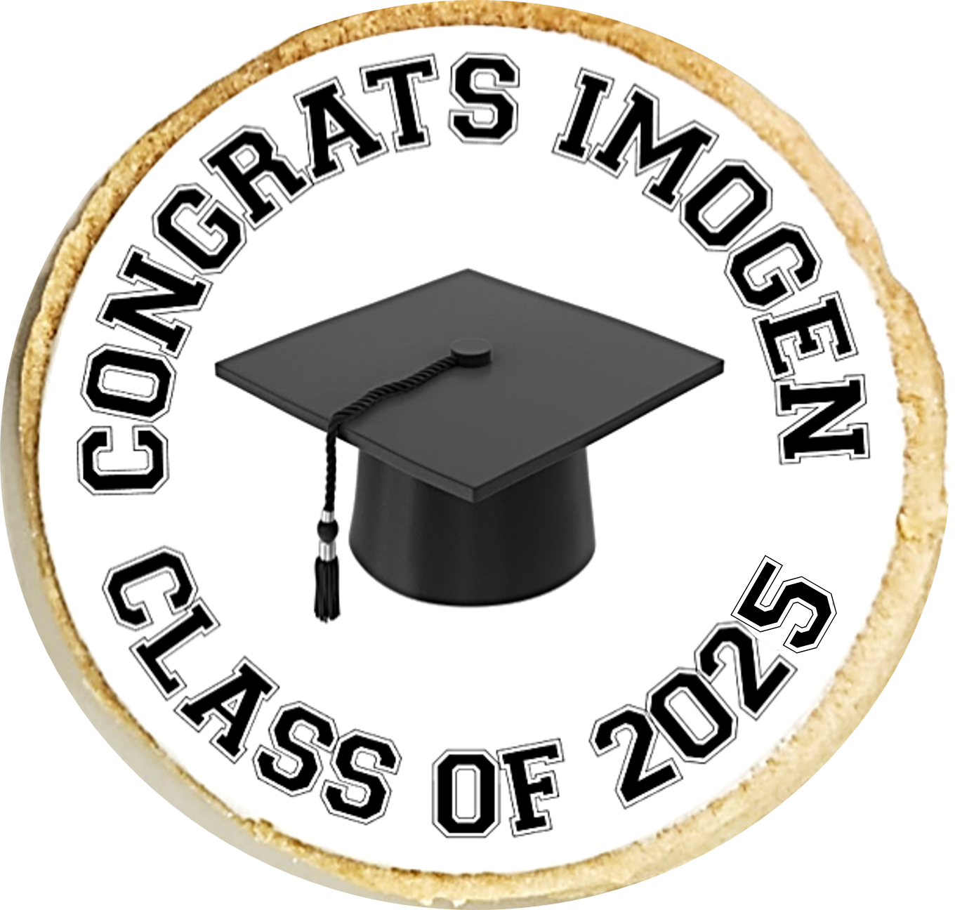 Congrats Grad with Custom Name Cookies