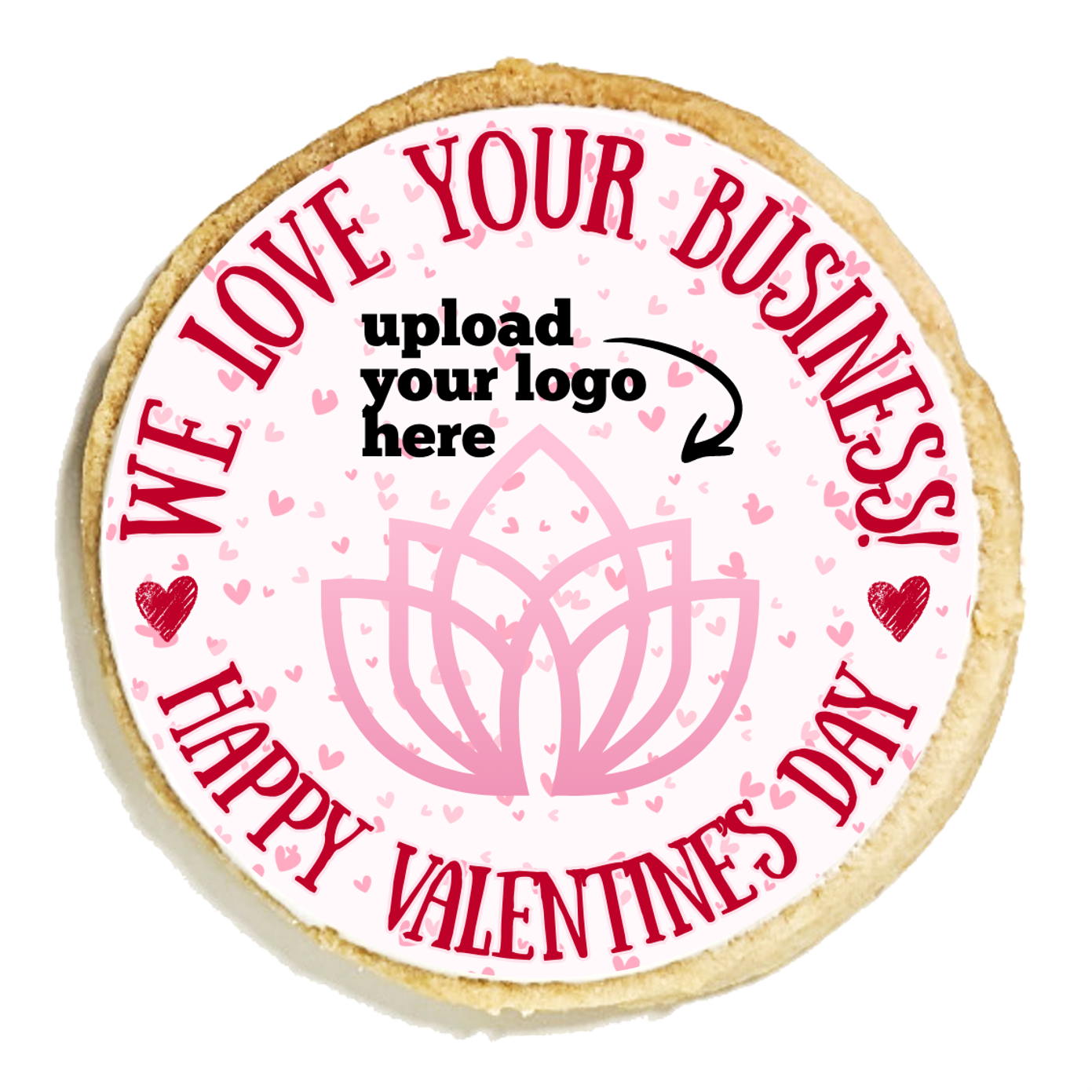 Corporate Valentine's Logo Cookies