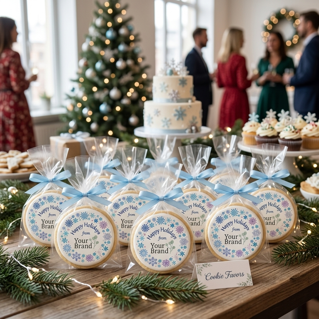 Holiday Snowflake Logo Cookies
