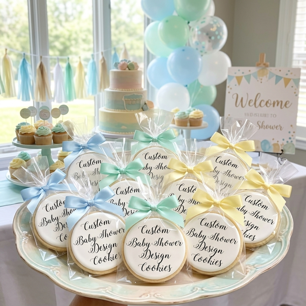 Custom Baby Shower Design Cookies