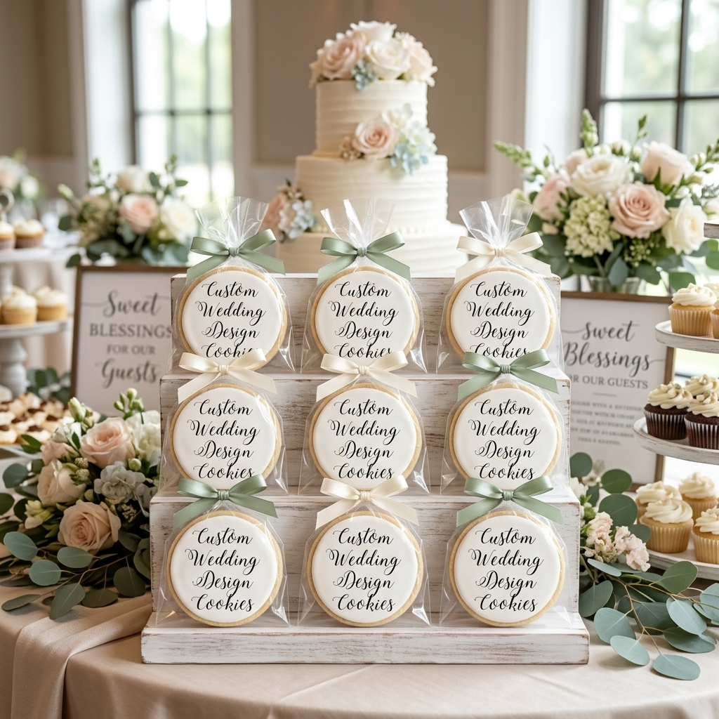Custom Wedding Design Cookies
