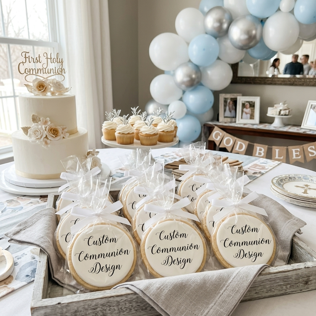 Custom Communion Design Cookies