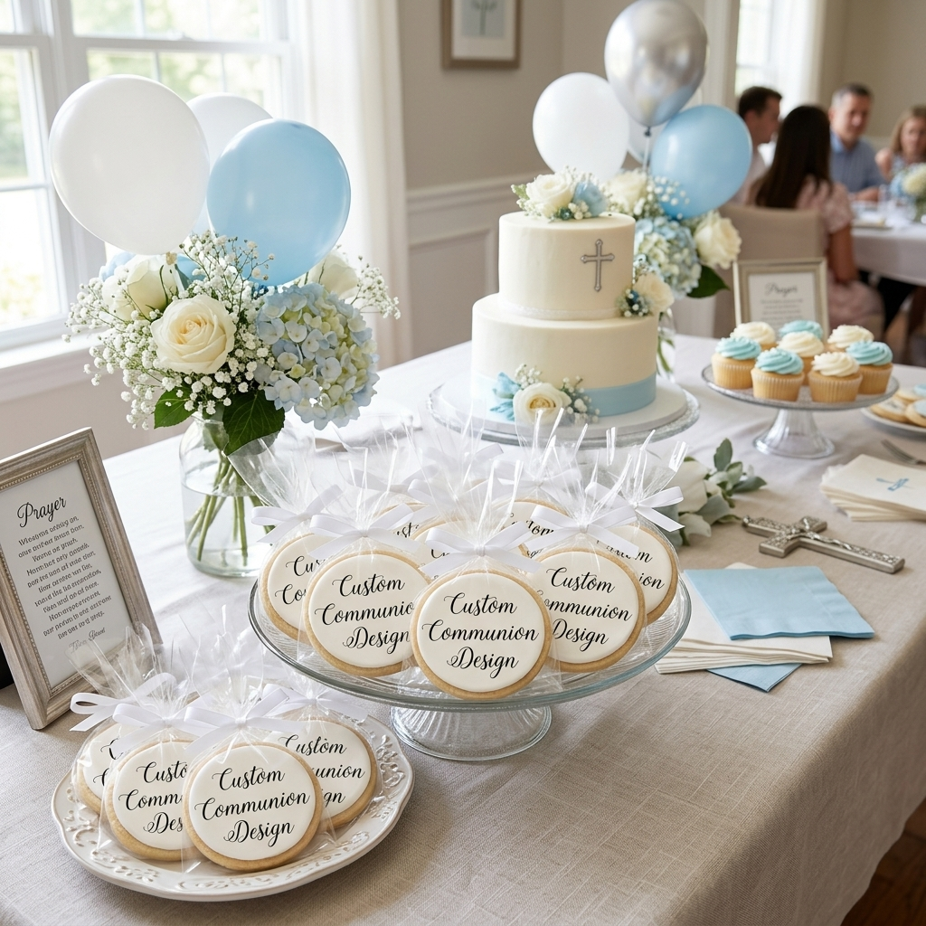Custom Communion Design Cookies