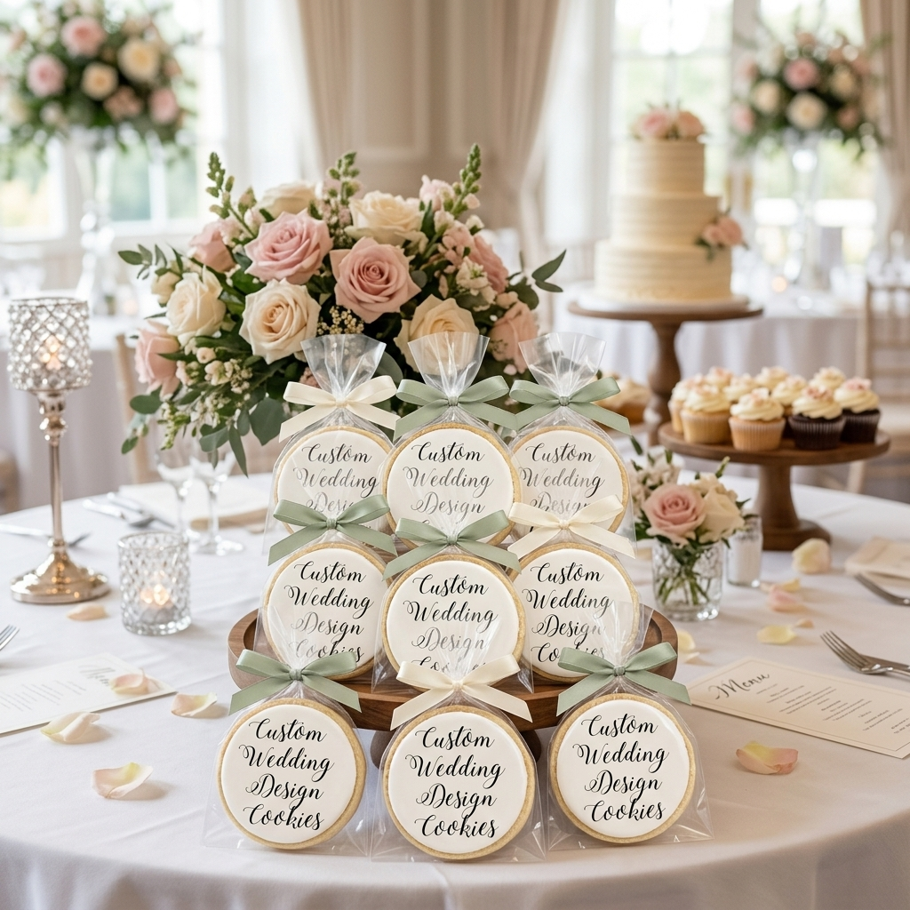 Custom Wedding Design Cookies
