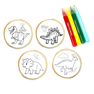 Dino Cookie Coloring Kit 4-Pack