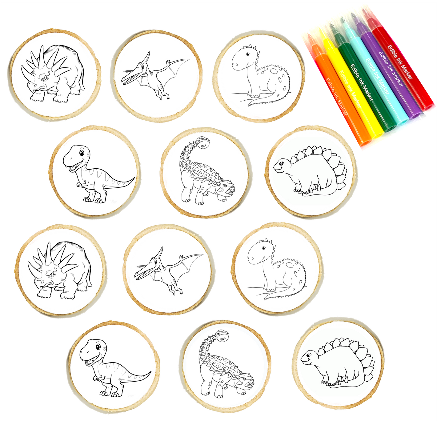 Dino Cookie Coloring Kit