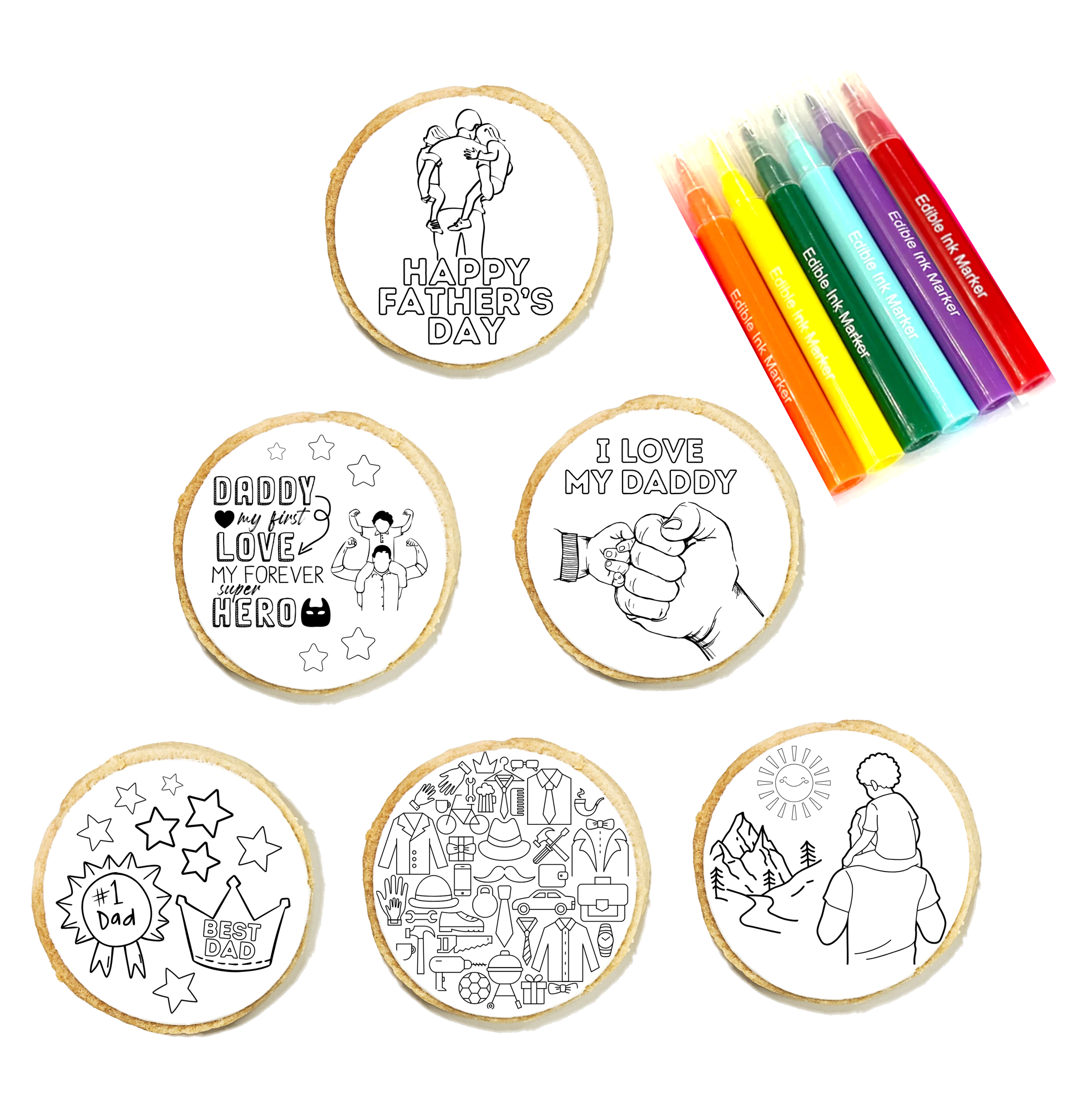 Father's Day Cookie Coloring Kit