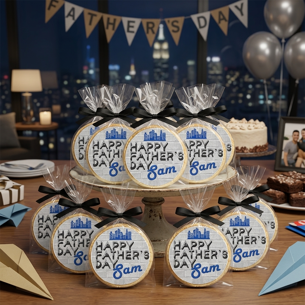 Father's Day Personalized City Dad Cookies