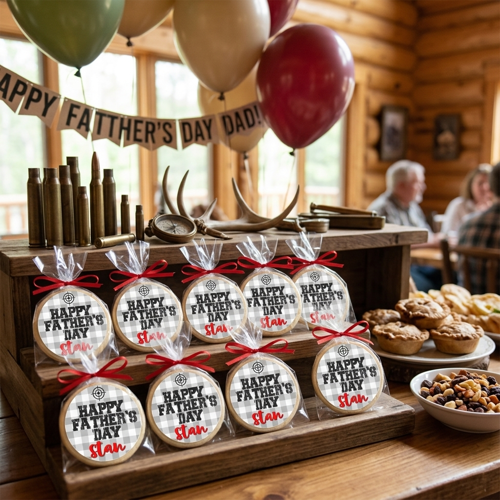 Father's Day Personalized Hunter Dad Cookies