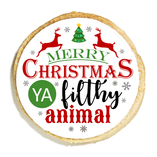 Merry Christmas Filthy Animal Cookies