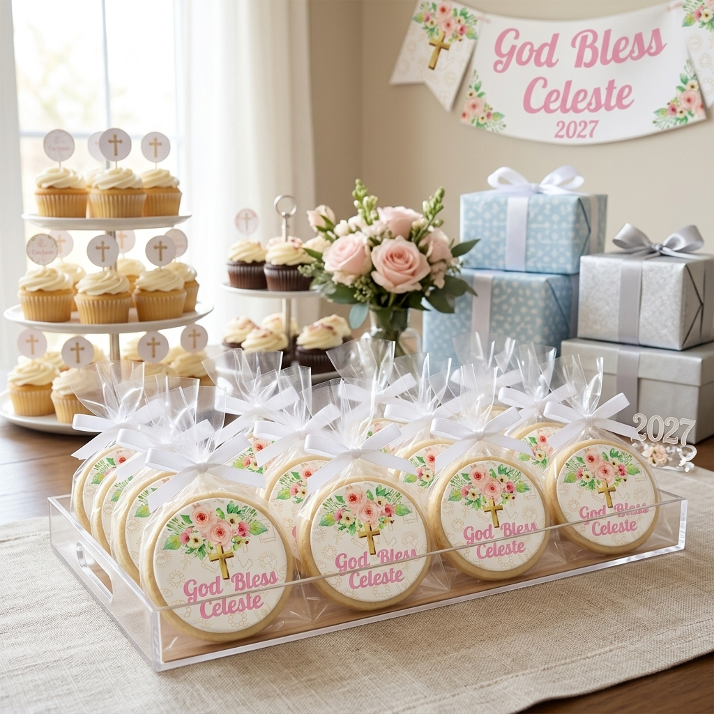 Floral Cross Cookies