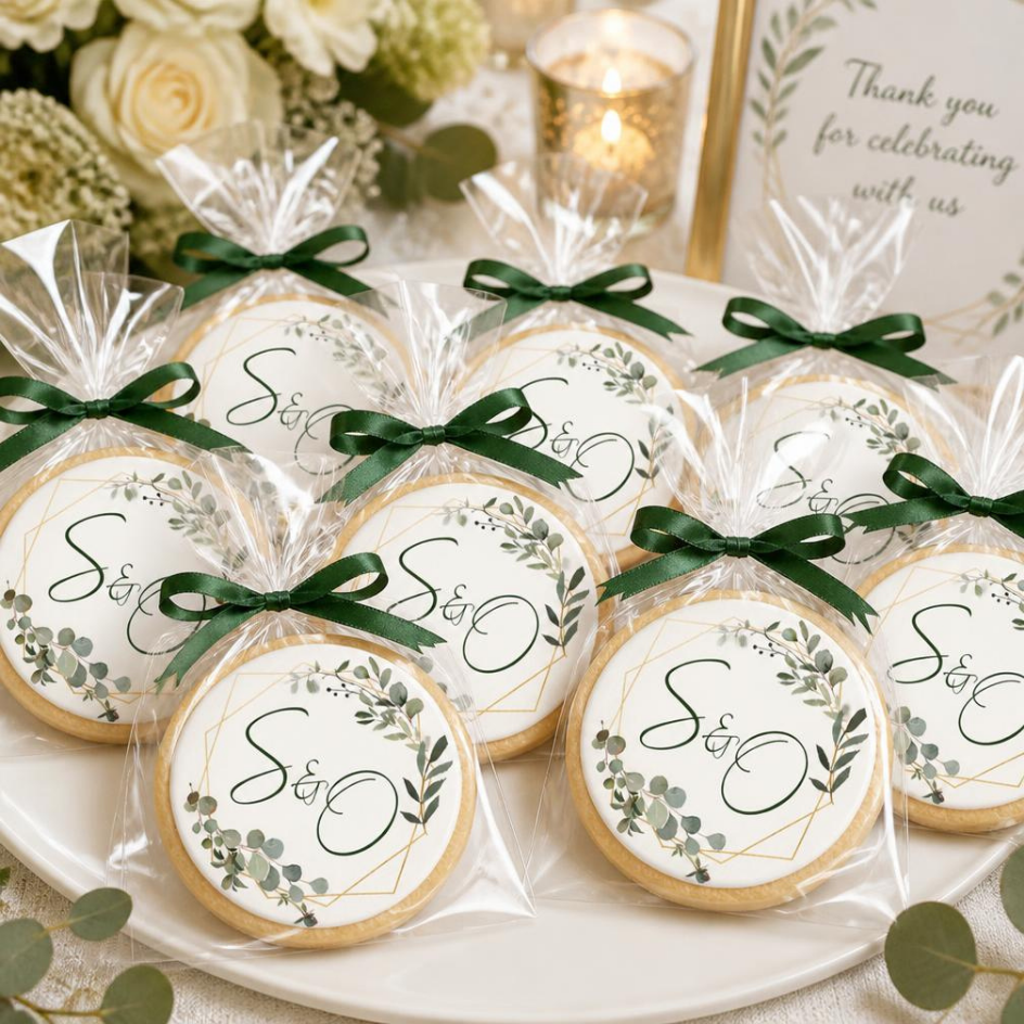 Geometric Botanical Cookies