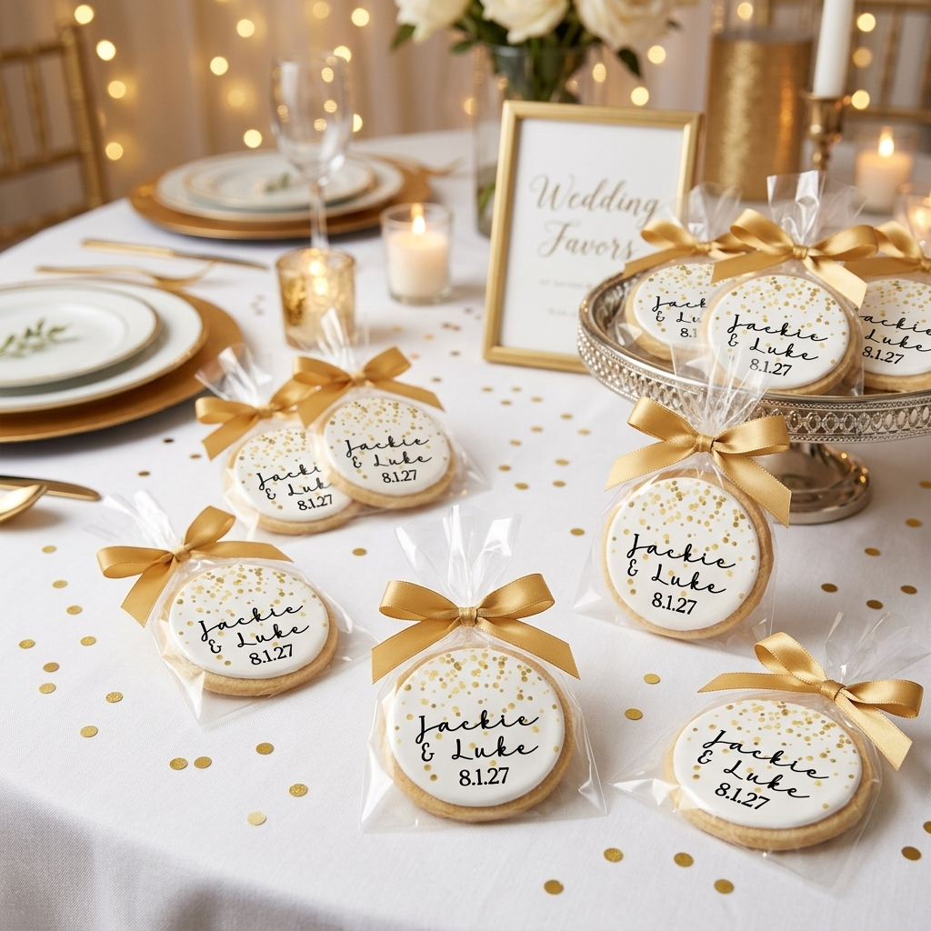 Gold Confetti Cookies