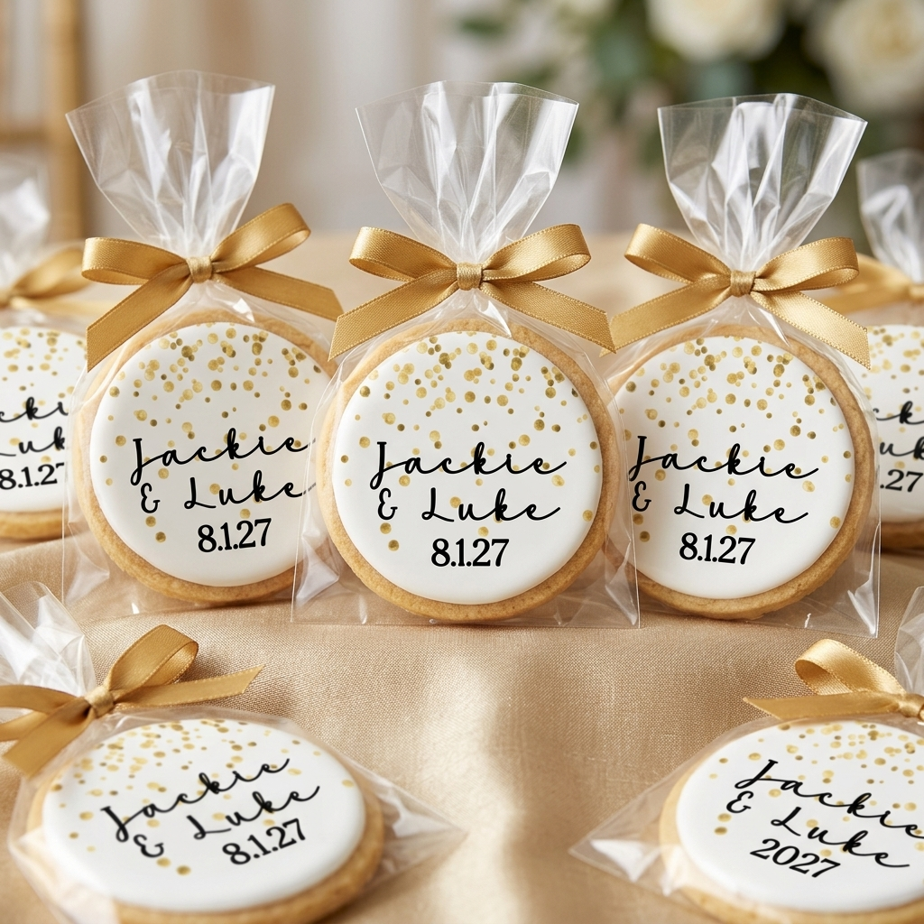 Gold Confetti Cookies