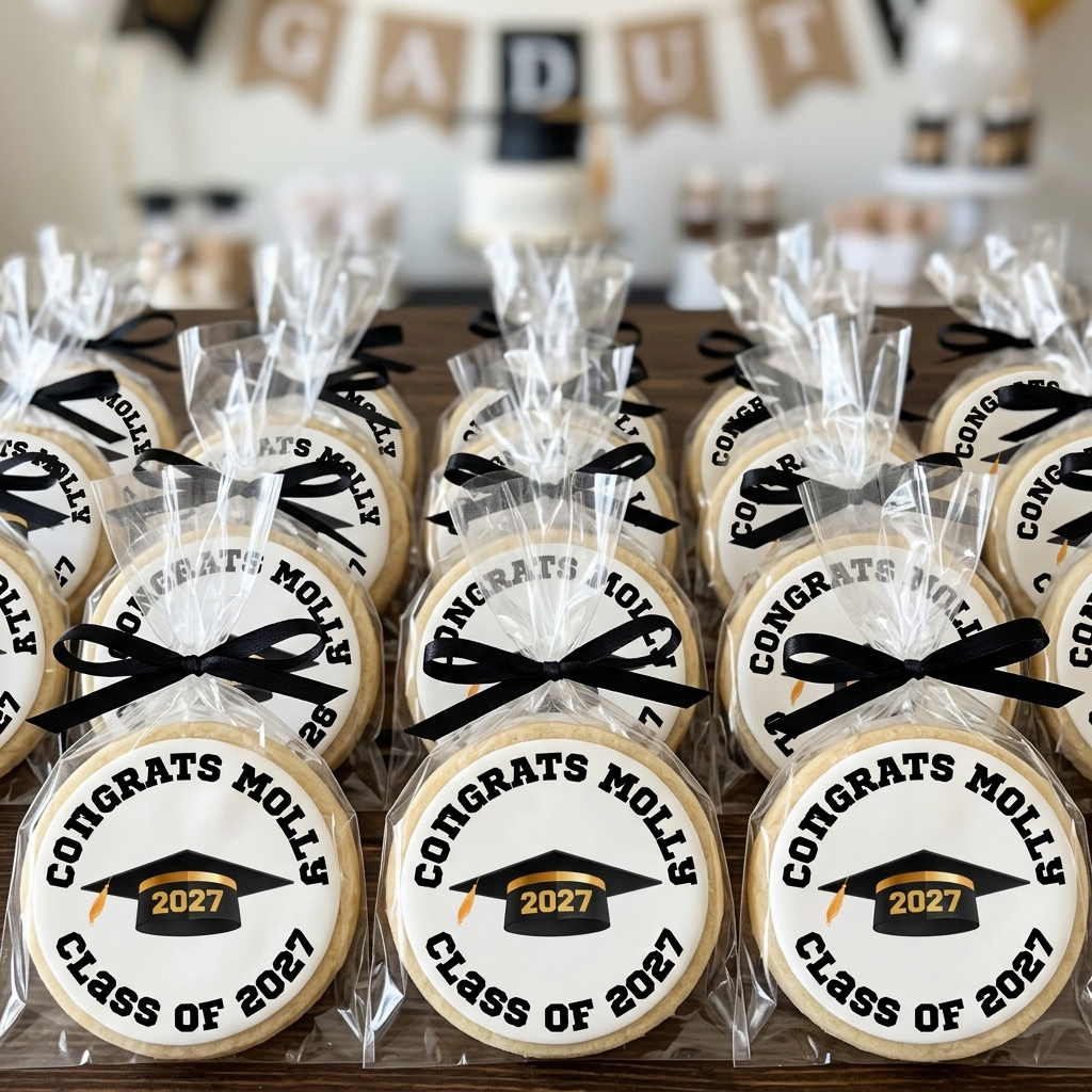 Congrats Grad with Custom Name Cookies