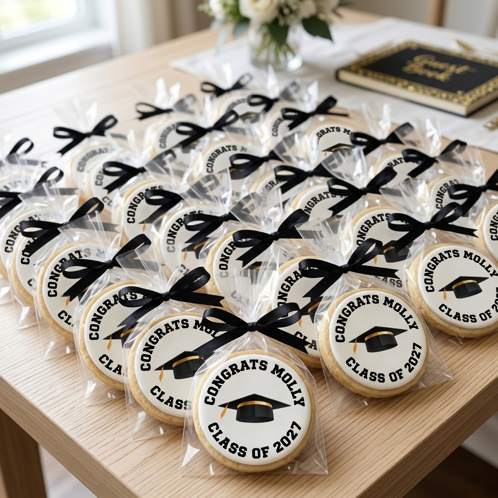 Congrats Grad with Custom Name Cookies