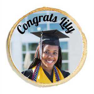 Graduation Photo Custom Name Cookies